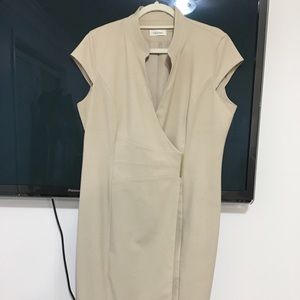 Calvin Klein beige business dress.